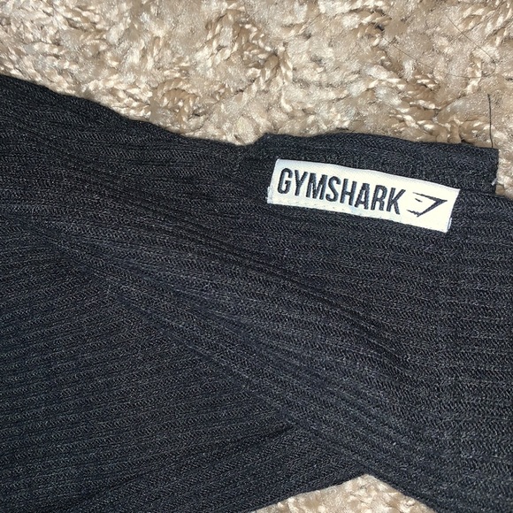 Black Ribbed Capri Joggers - Picture 3 of 4